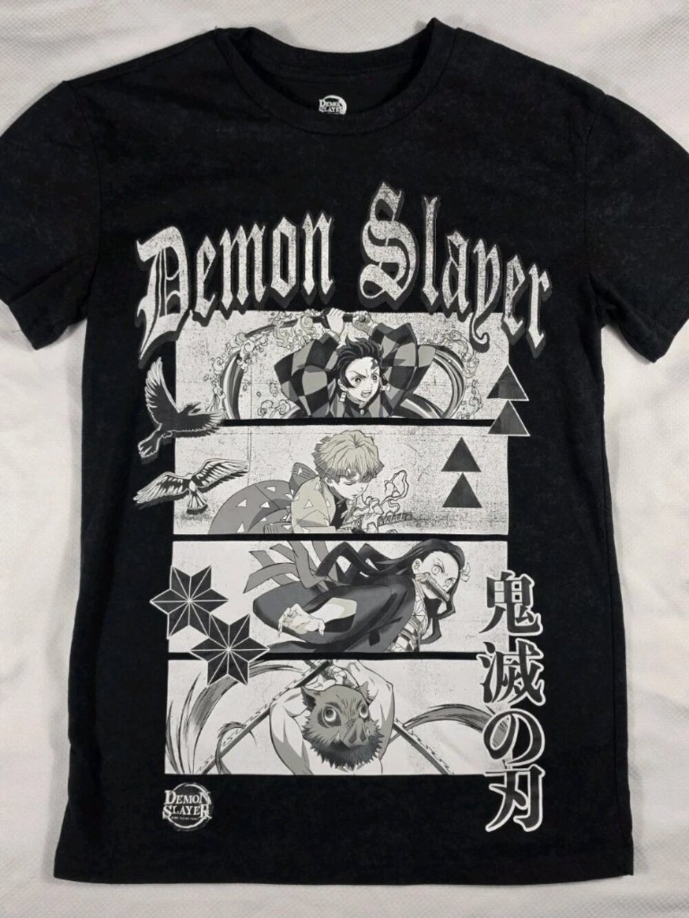 Demon Slayer Anime T-Shirt Size Small Black Cartoon Short Sleeve Anime NWOT